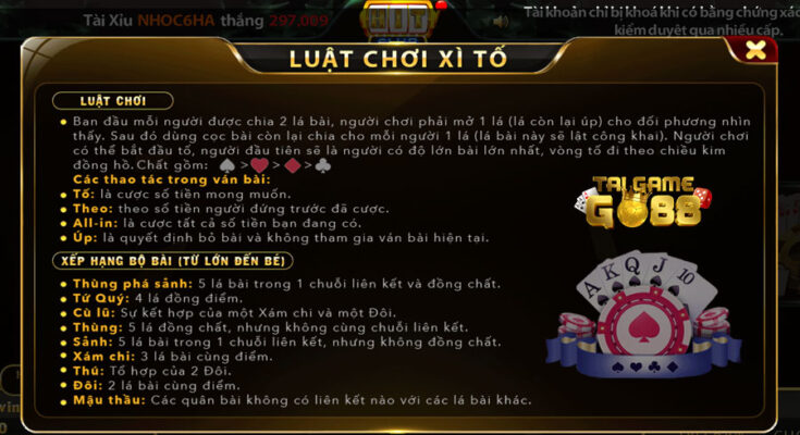 Gợi ý những bí quyết chinh phục xì tố tại Go88